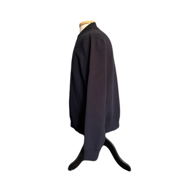 Robert Graham Large Navy Blue Full Zip Sweater - Picture 2 of 6